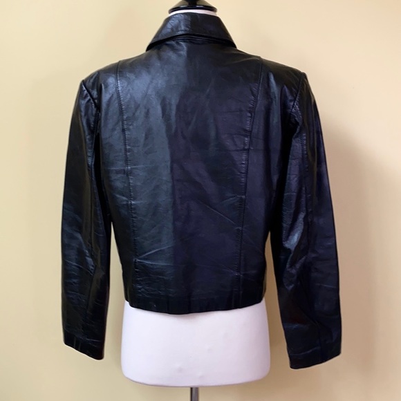 Vintage Wilsons Leather Black Moto Jacket - Picture 4 of 11